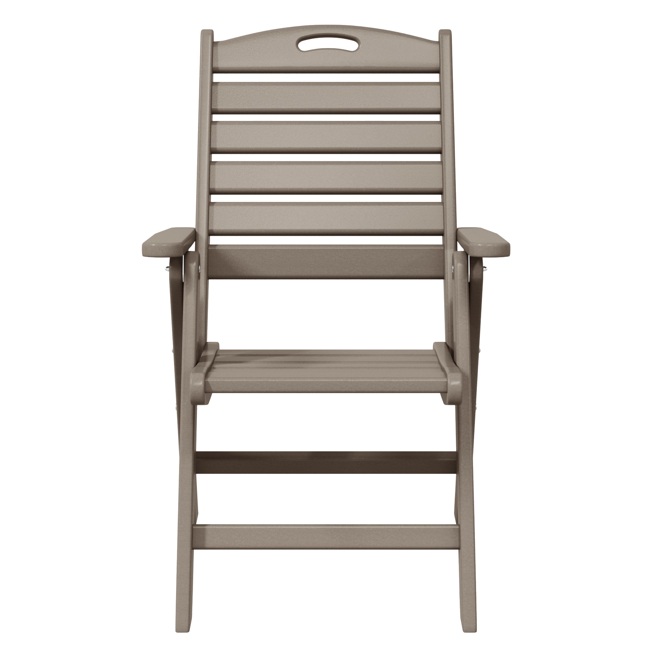 Aarhus Folding High back Dining Chair (Set of 2) Weathered Wood Seahawk Designs Patio Dining Chairs