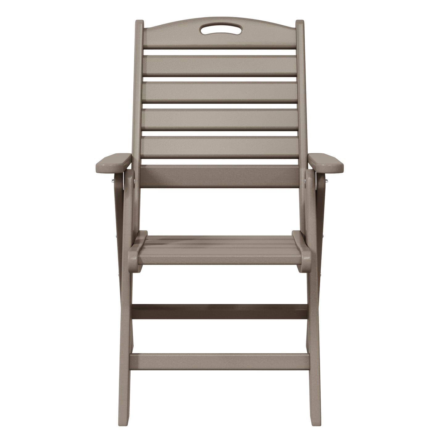 Aarhus Folding High back Dining Chair (Set of 2) Weathered Wood Seahawk Designs Patio Dining Chairs