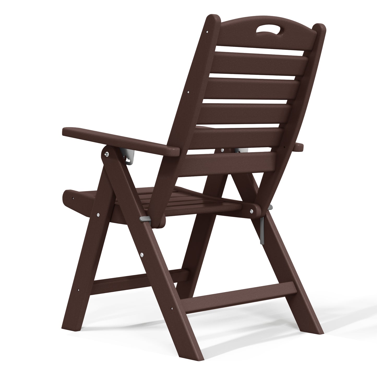 Aarhus All-Weather Outdoor Patio Folding Tall Back Dining Chair (38" High) Seahawk Designs Patio Dining Chairs