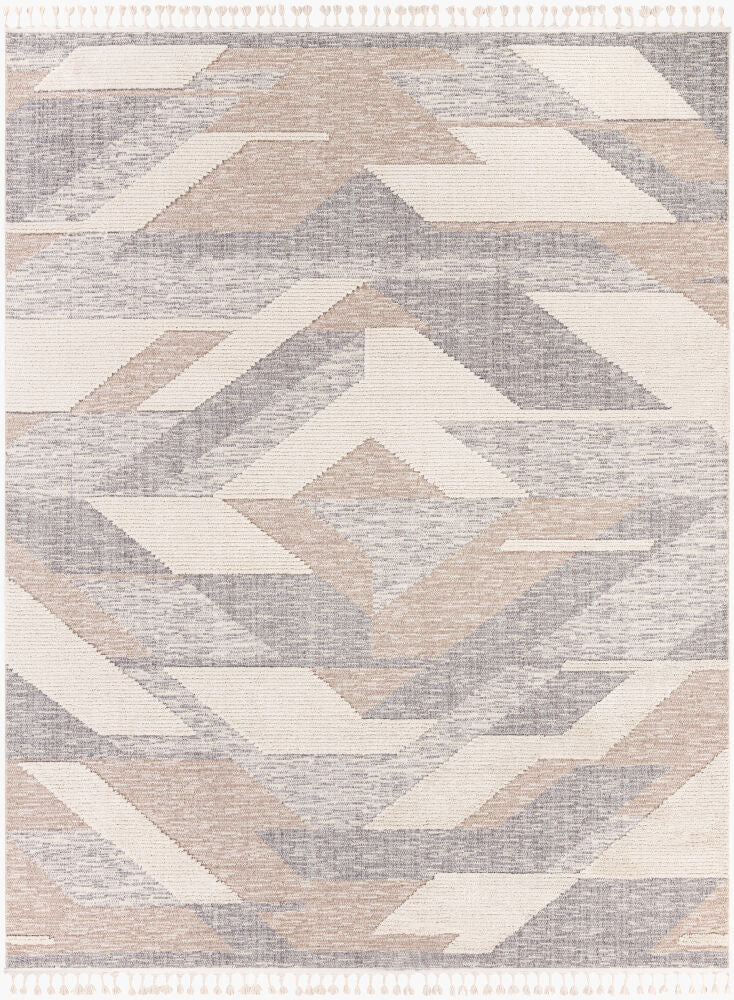 Azilal Machine Woven Rug — Gray/Tan Livabliss Area Rug