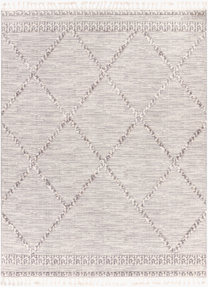 Azilal Machine Woven Rug — Gray/Ivory Livabliss Area Rug