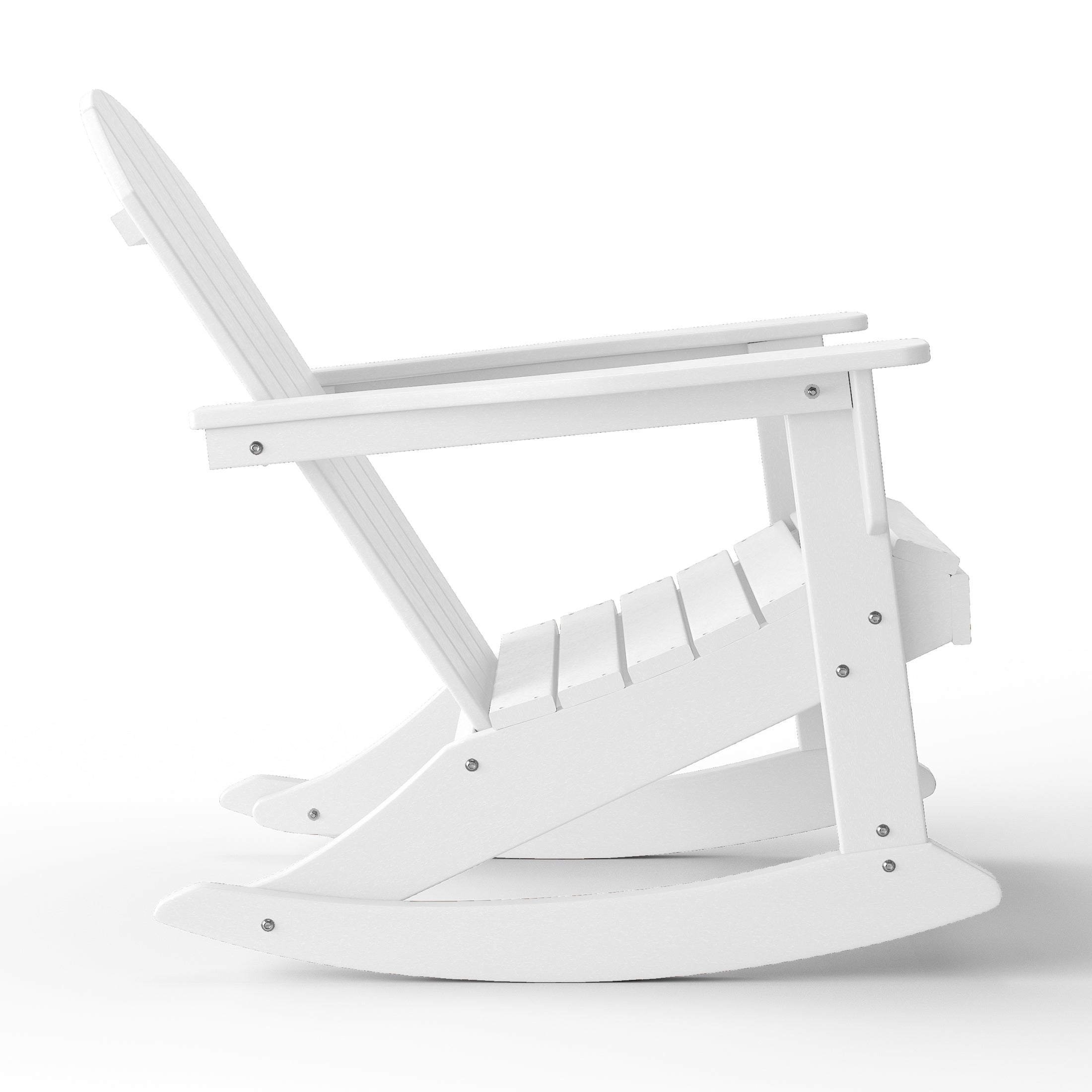 Chatham All-Weather Outdoor Classic Adirondack Rocking Chair White Seahawk Designs Patio Rocking Chairs