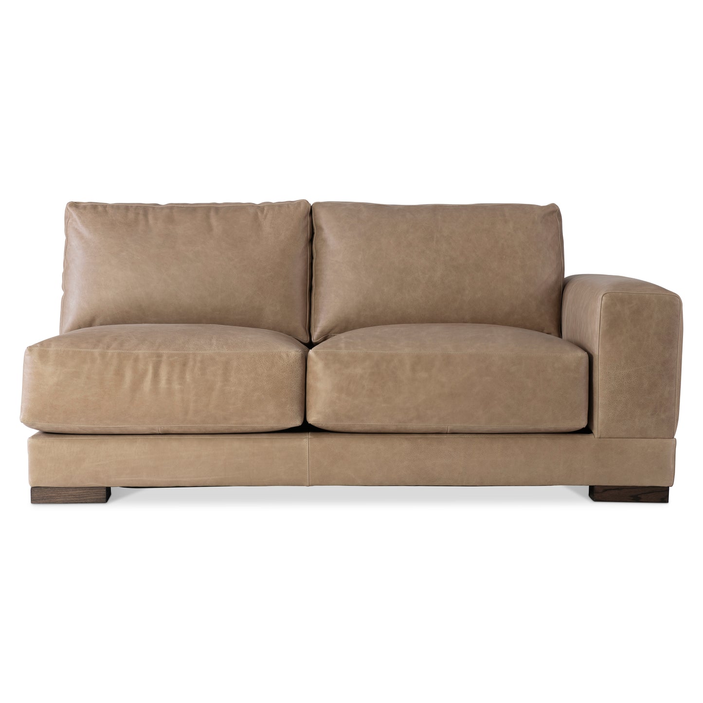 Lars Leather Right Arm Loveseat