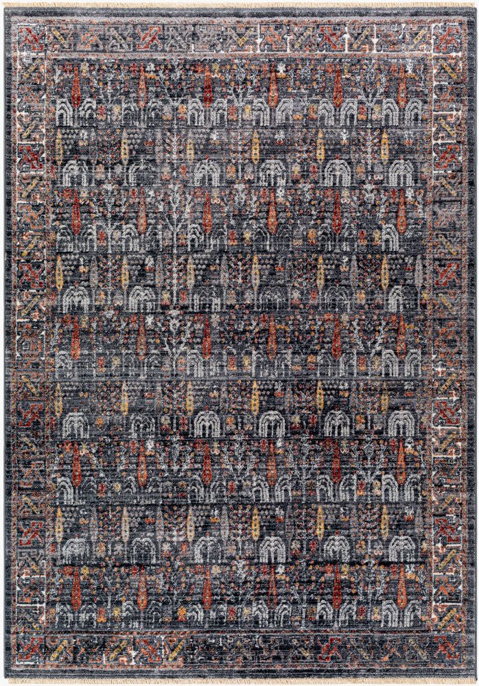 Babel Machine Woven Rug — Black/Charcoal Livabliss Runner Rug