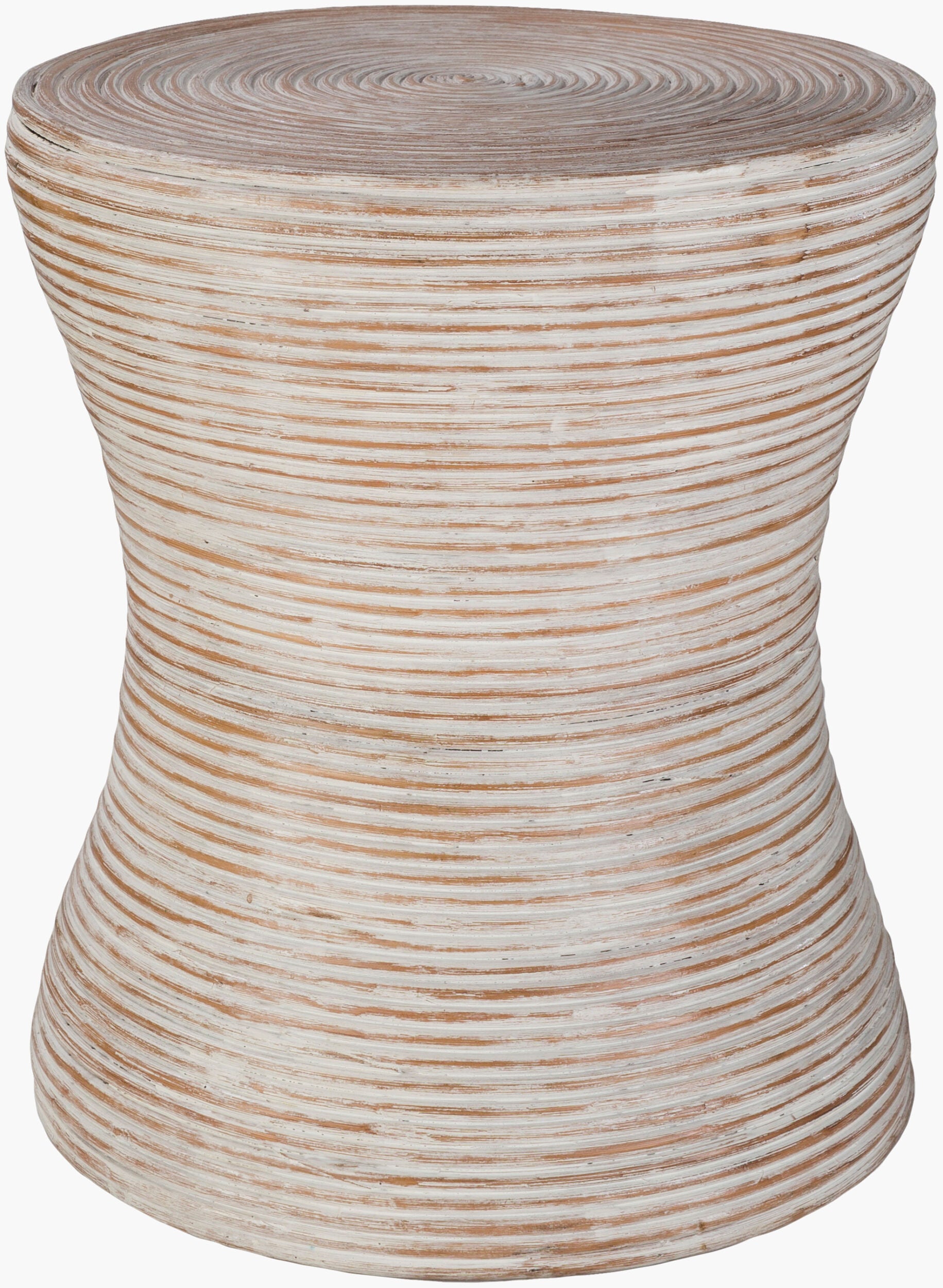 Balinese End Table — White