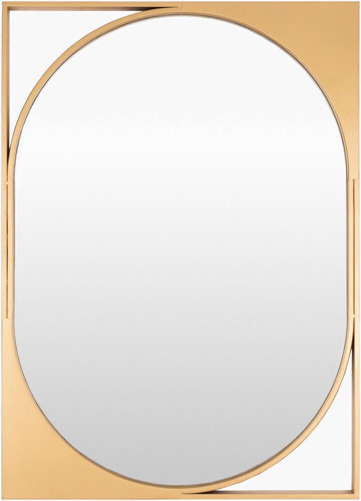 Bauhaus Accent Mirror — Gold Livabliss Wall Mirror