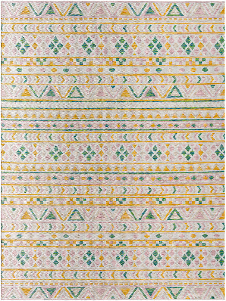 Barbados Machine Woven Rug — Light Brown/Mustard Livabliss Area Rug