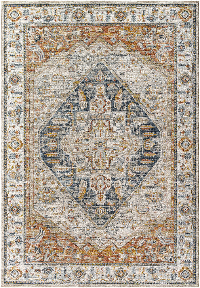 Beckham Machine Woven Rug — Amber/Charcoal