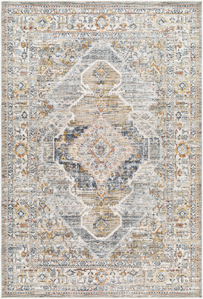 Beckham Machine Woven Rug — Amber/Charcoal
