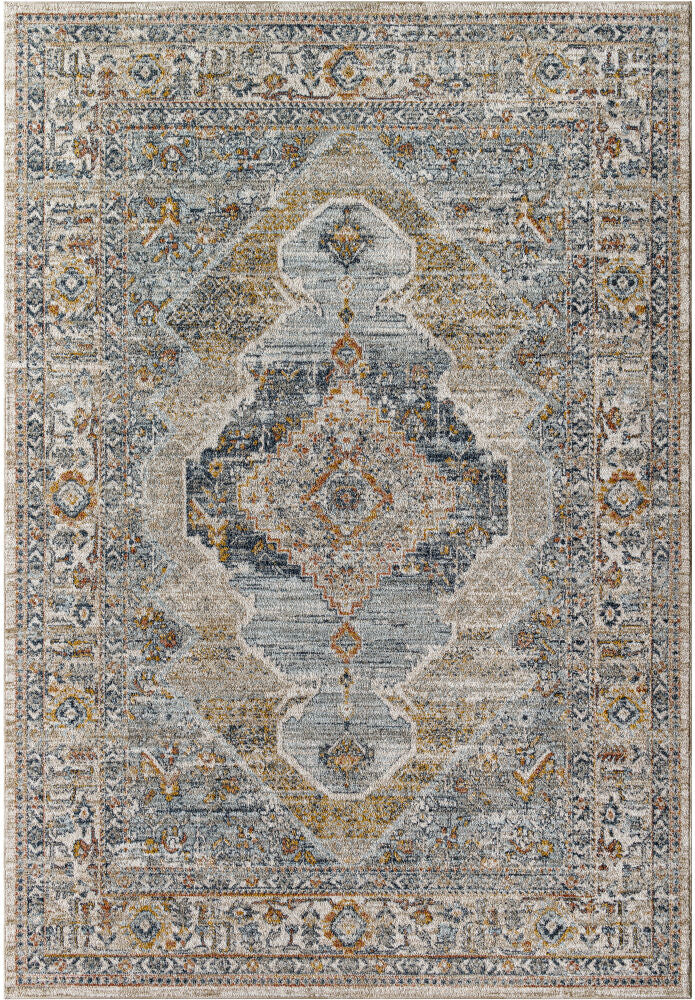 Beckham Machine Woven Rug — Amber/Charcoal
