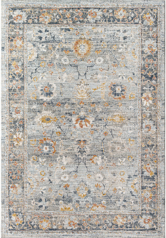 Beckham Machine Woven Rug — Amber/Charcoal