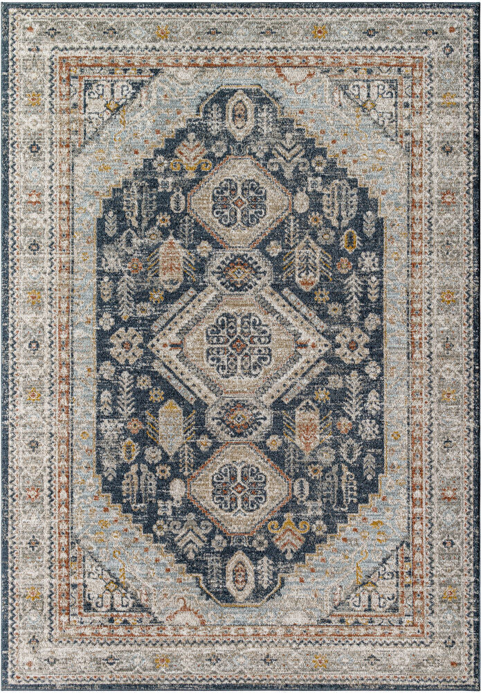 Beckham Machine Woven Rug — Amber/Charcoal