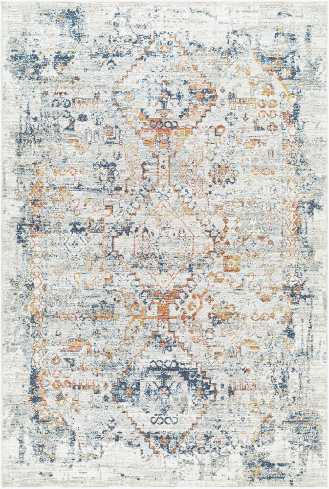 Beckham Machine Woven Rug — Amber/Charcoal