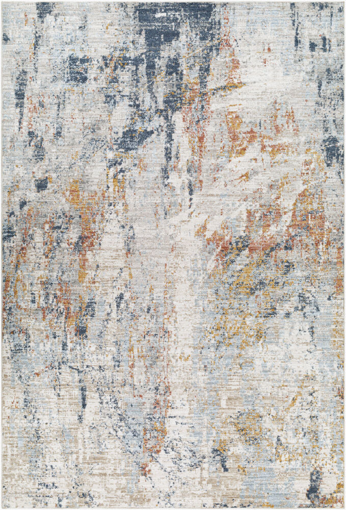 Beckham Machine Woven Rug — Amber/Charcoal