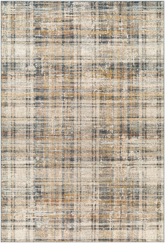 Beckham Machine Woven Rug — Amber/Charcoal