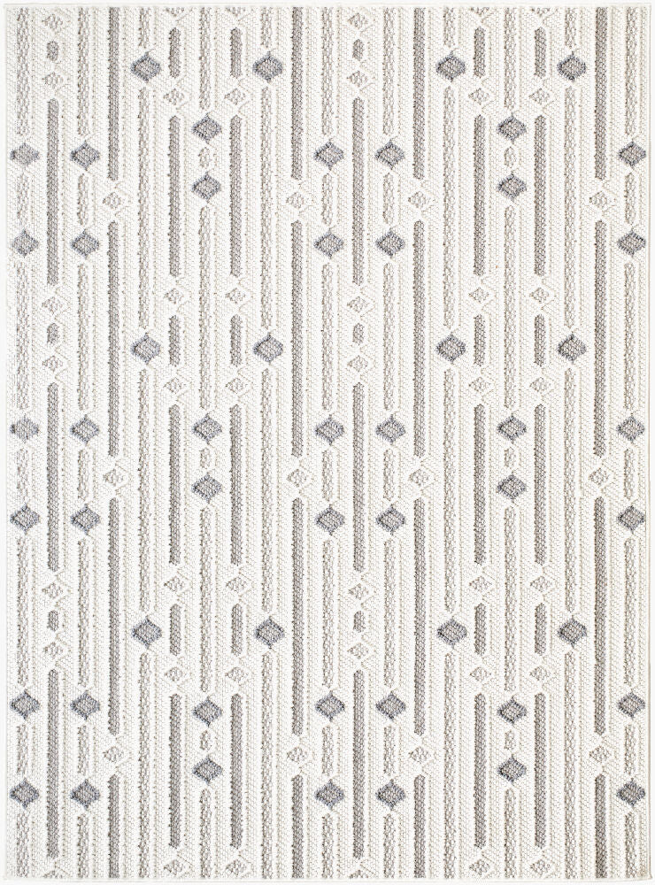 Bouclair Machine Woven Rug — Ivory/Light Gray