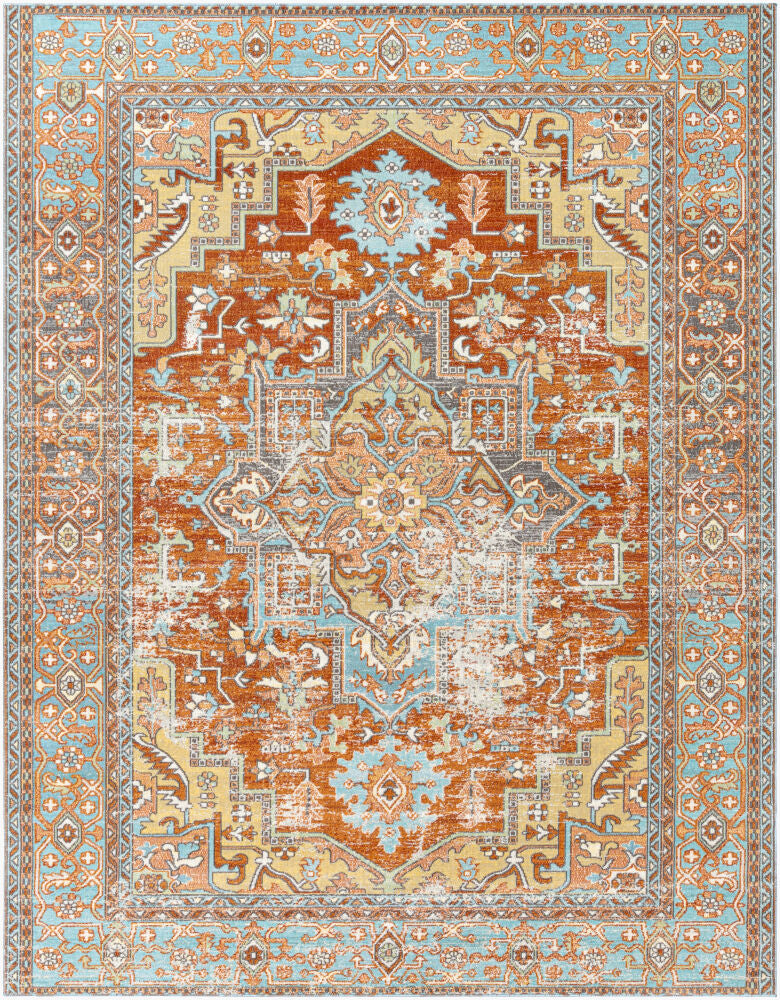 Bodrum Machine Woven Rug — Brown/Charcoal