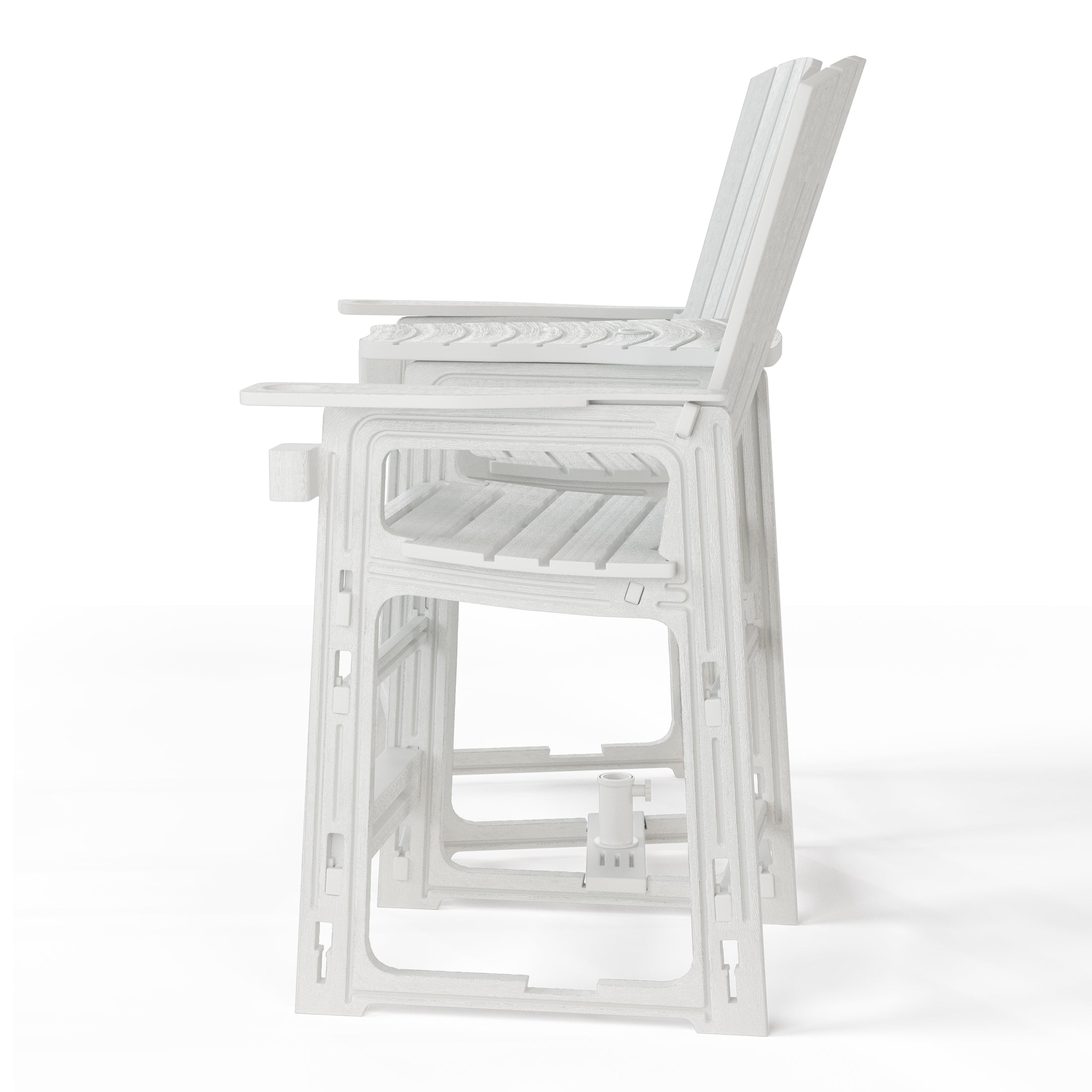 Snap’n Lock Adirondack Balcony Two-Chair Set with Connecting Wedge Table (No Tools or Hardware Required) Seahawk Designs Patio Chairs