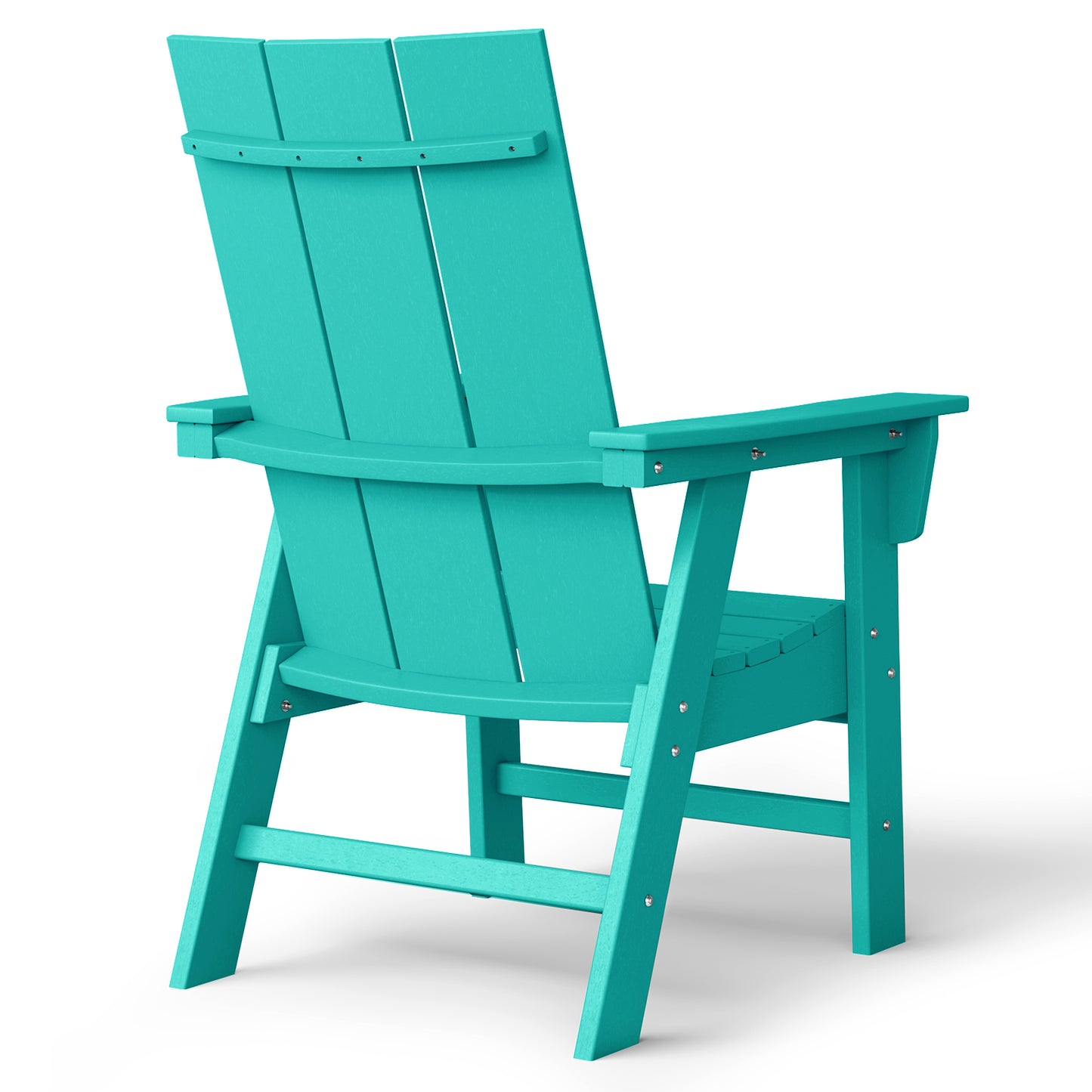 Malibu Modern All-Weather Outdoor Contoured Adirondack Dining Chair Turquoise Seahawk Designs Patio Dining Chairs