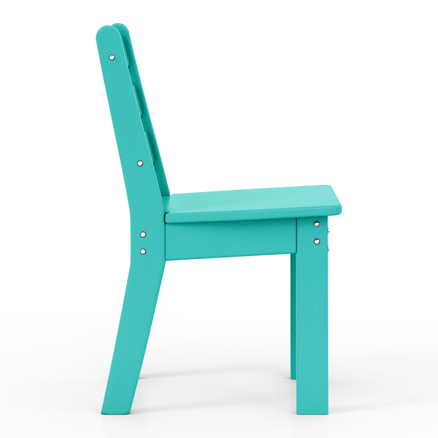 Tiny Terraces Kids' All-Weather Outdoor Dining Chair (Set of 2) Turquoise Seahawk Designs Kids Patio Dining Chairs