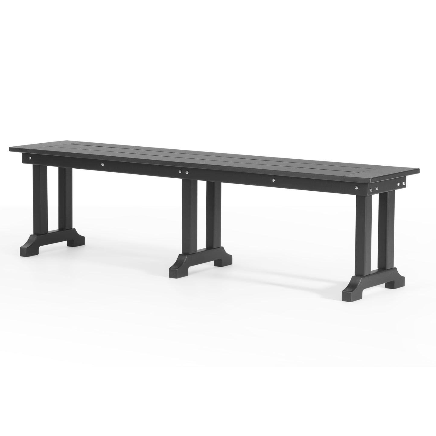 Tuscany All-Weather Outdoor 65" Trestle Dining Bench Seahawk Designs Patio Benches