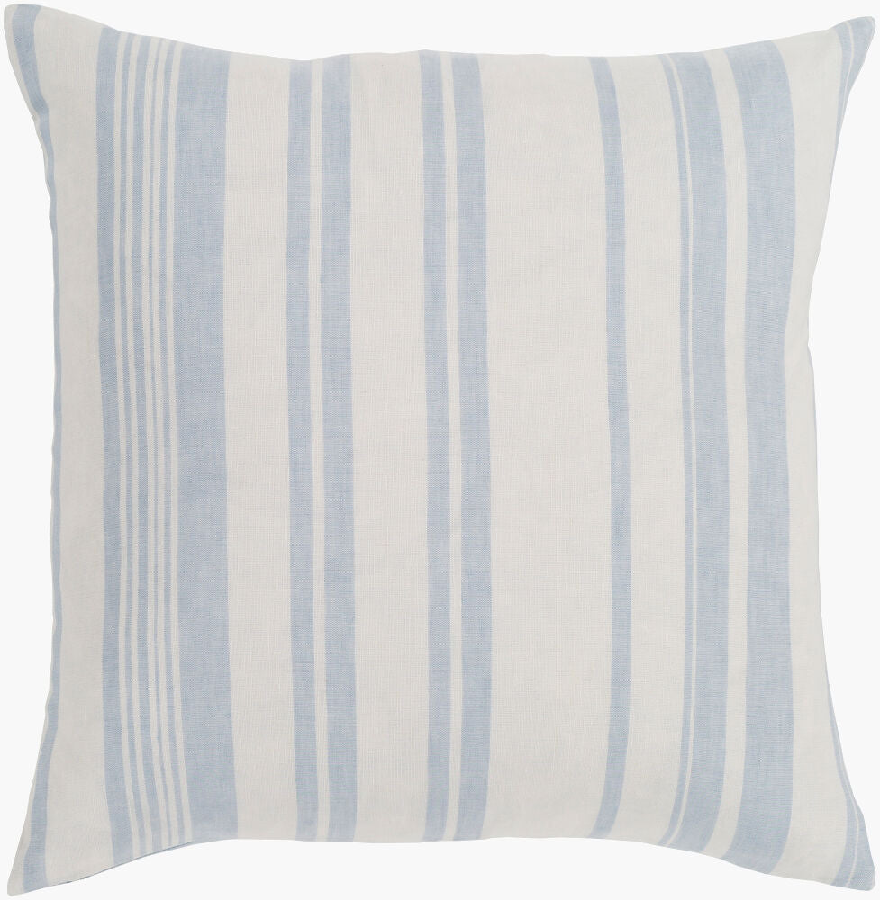 Baris Accent Pillow — Ivory/Pale Blue
