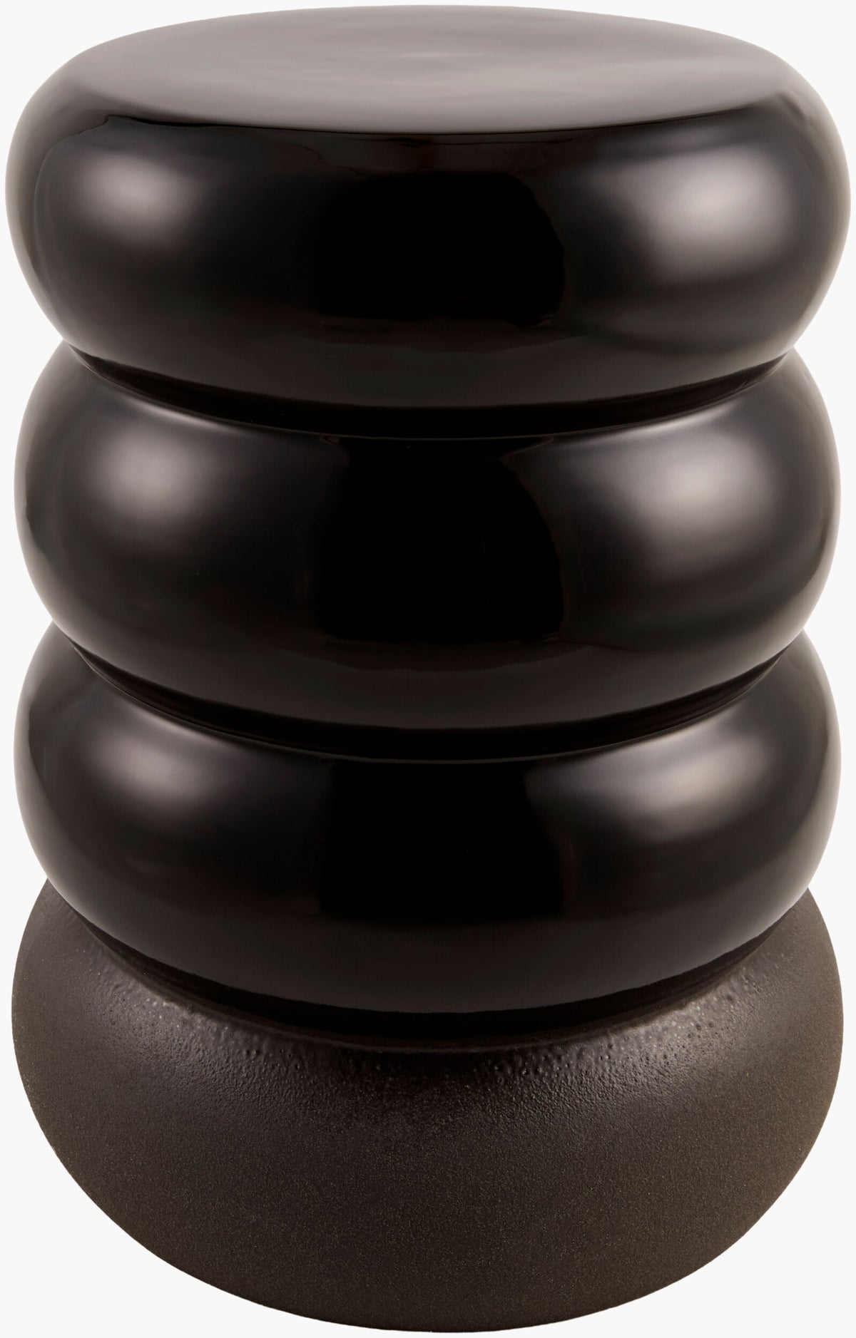 Bizen Garden Stool — Black/Charcoal