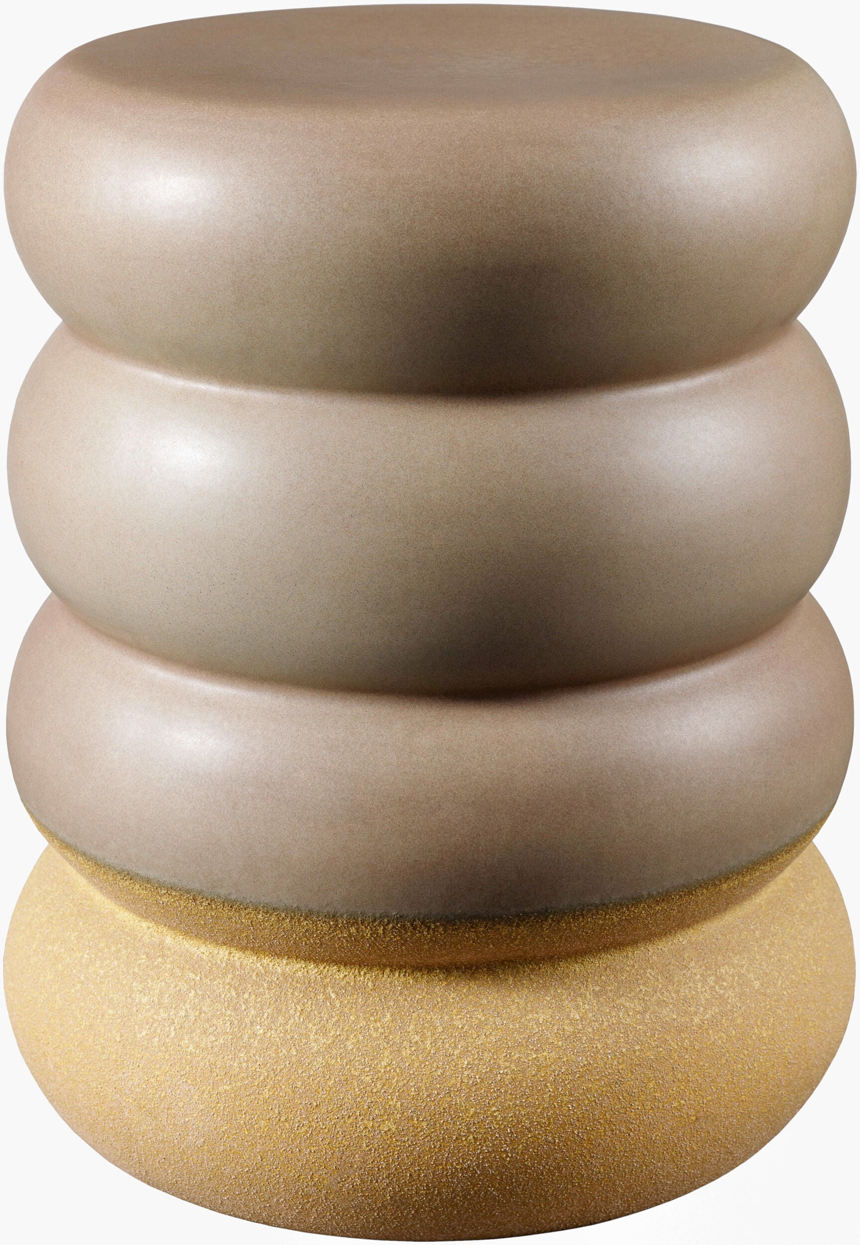 Bizen Garden Stool — Brown/Khaki