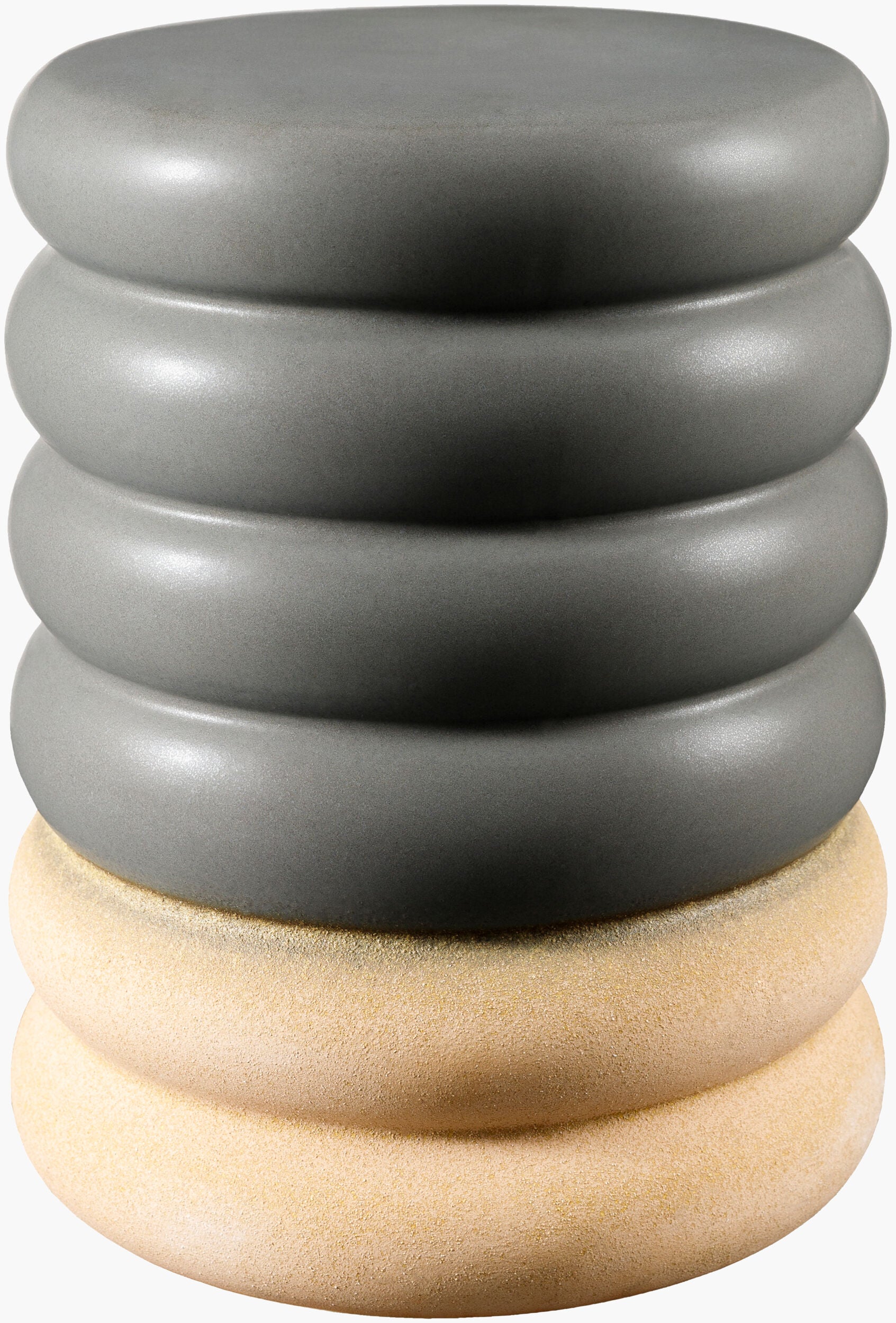 Bizen Garden Stool — Gray/Khaki