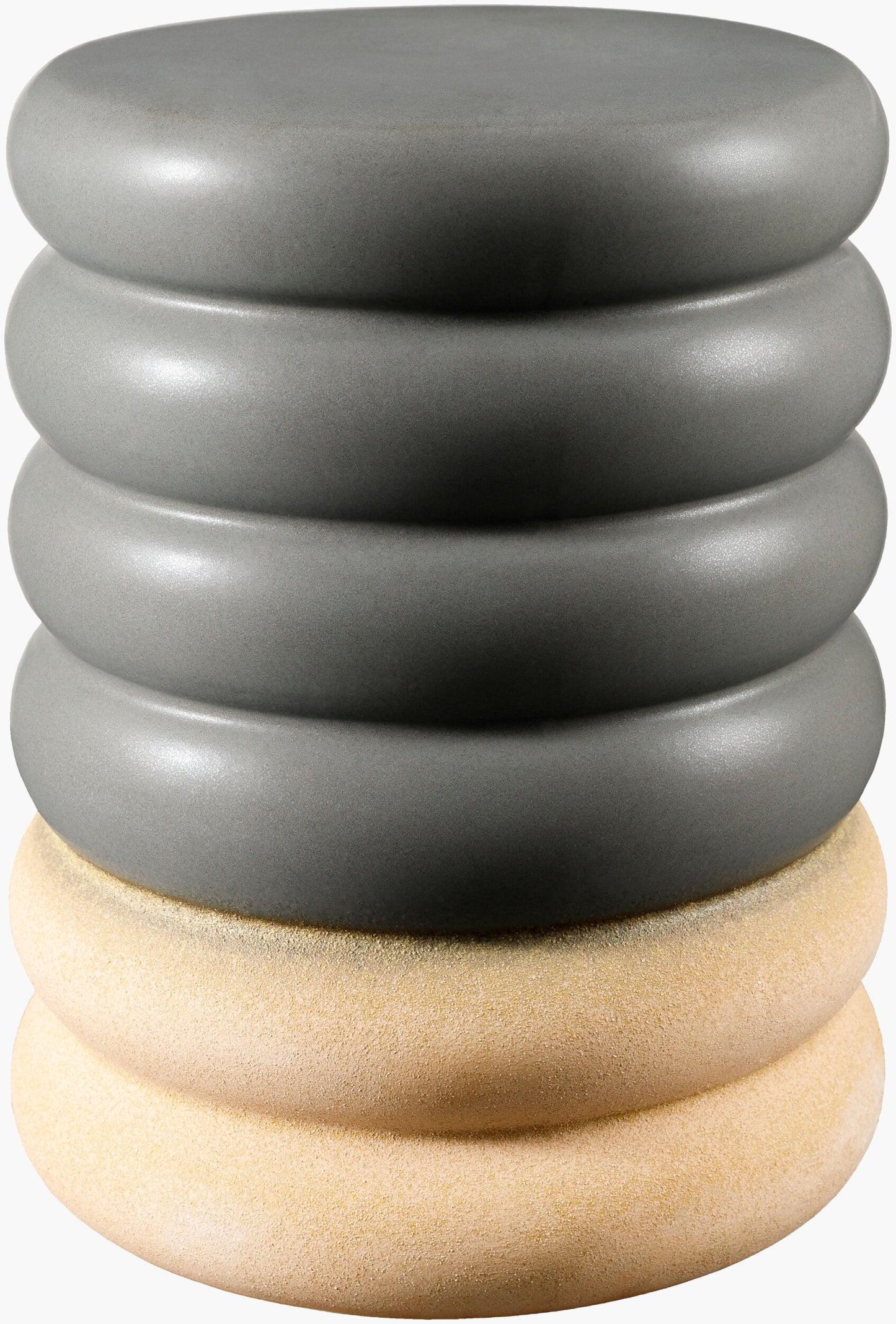 Bizen Garden Stool — Gray/Khaki