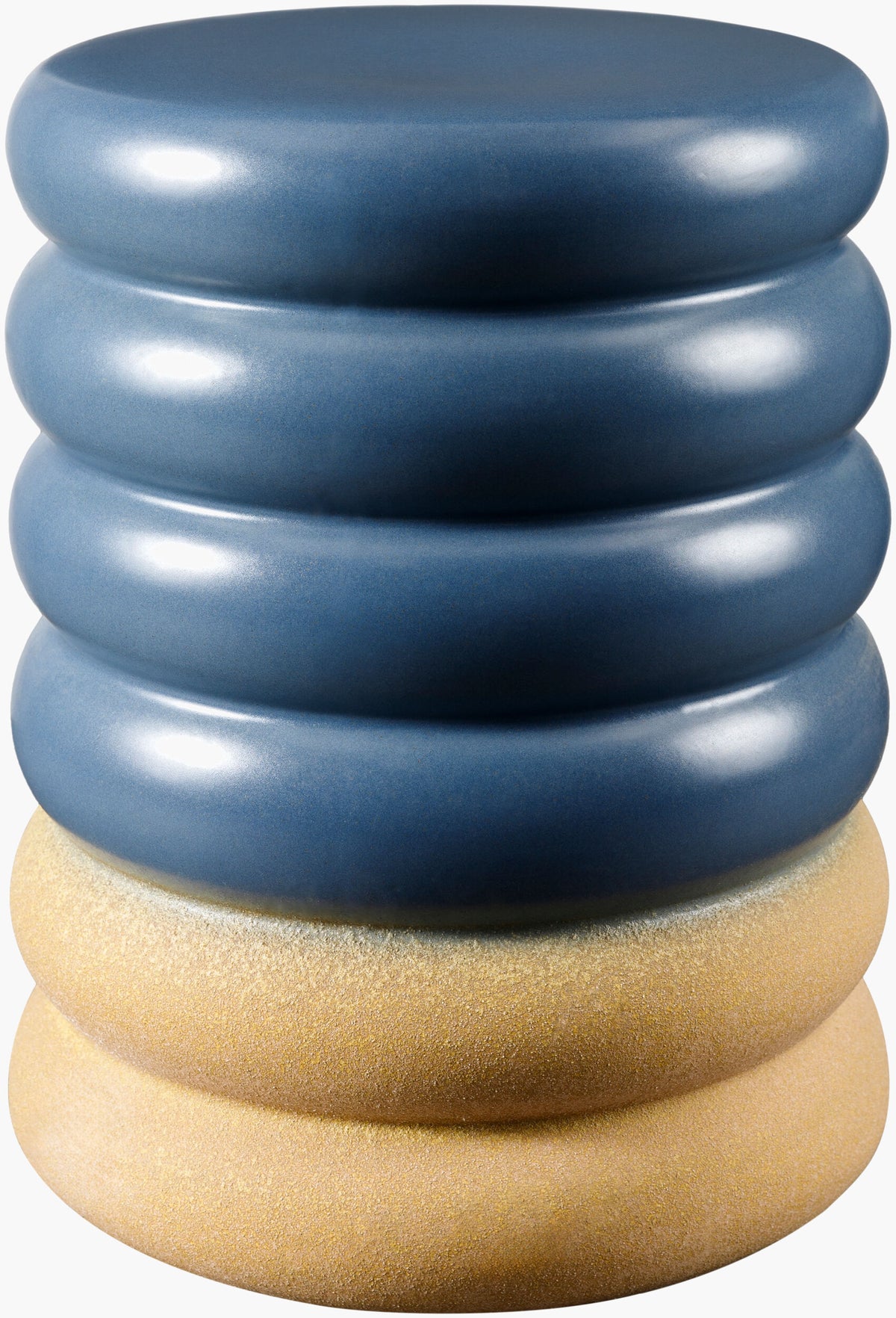 Bizen Garden Stool — Blue/Khaki