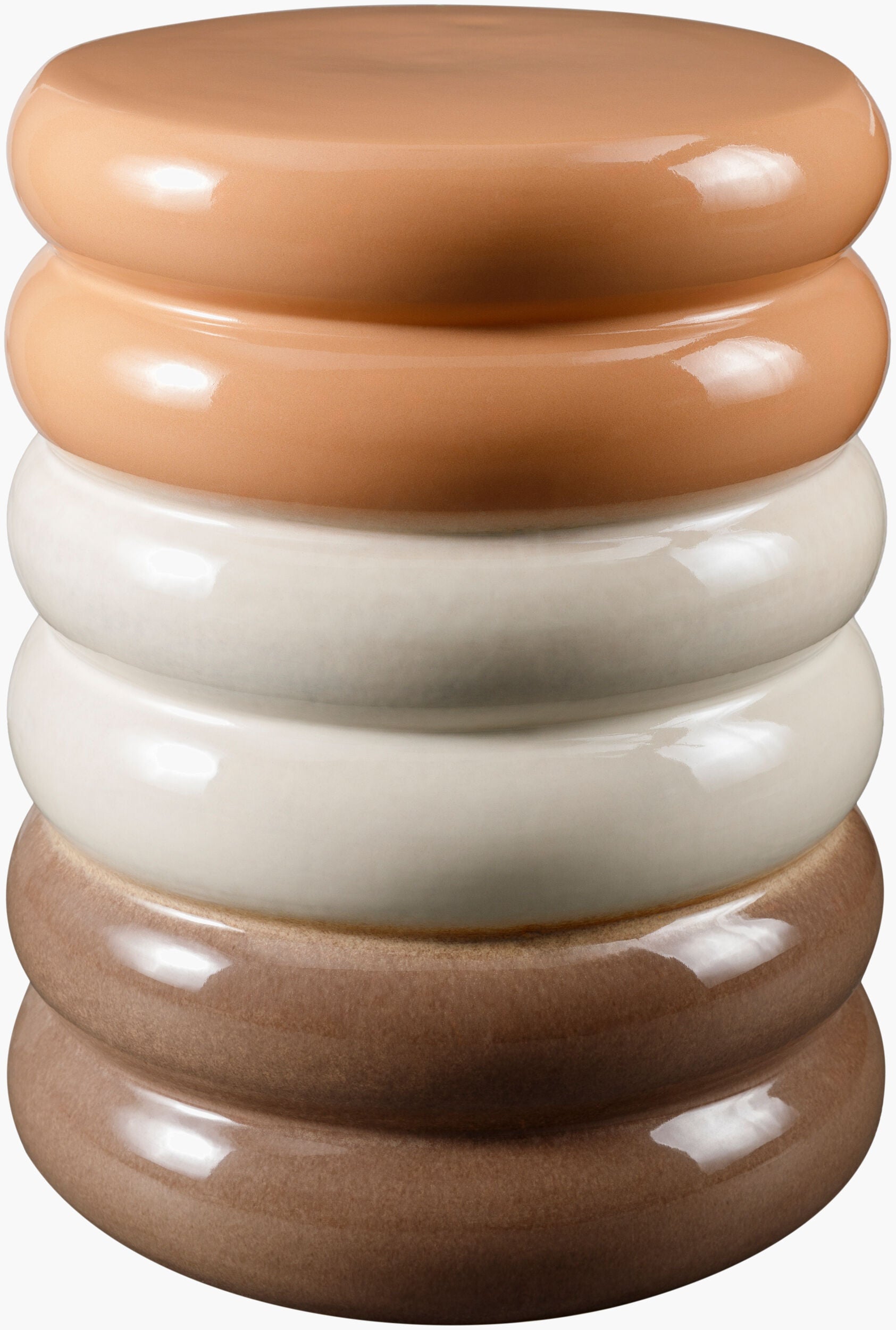 Bizen Garden Stool — Blush/Cream