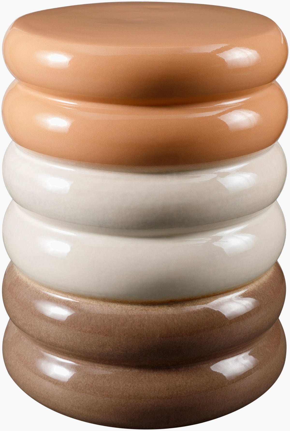 Bizen Garden Stool — Blush/Cream