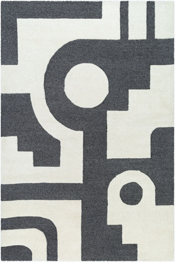 Brook Handmade Rug — Charcoal/White