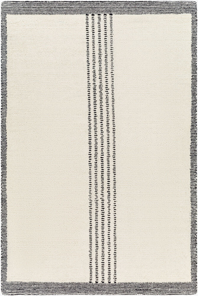 Brook Handmade Rug — Black/Butter