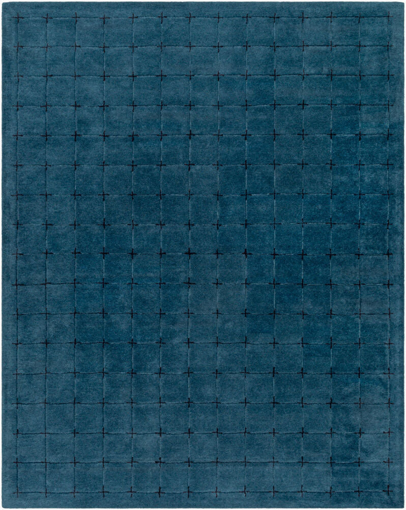Brook Handmade Rug — Black/Dark Blue