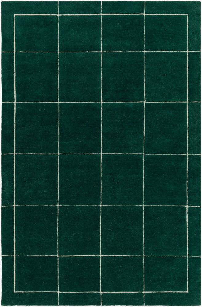 Brook Handmade Rug — Dark Green/Light Beige