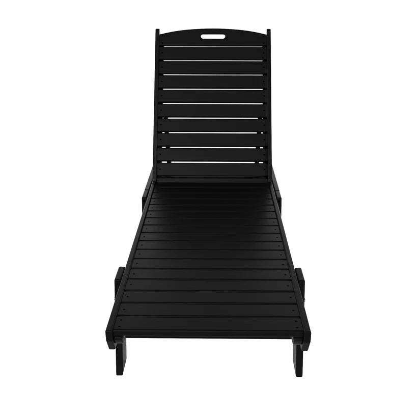 Santa Monica All-Weather Outdoor Reclining Sun Lounger Black Seahawk Designs Patio Chaise Lounges