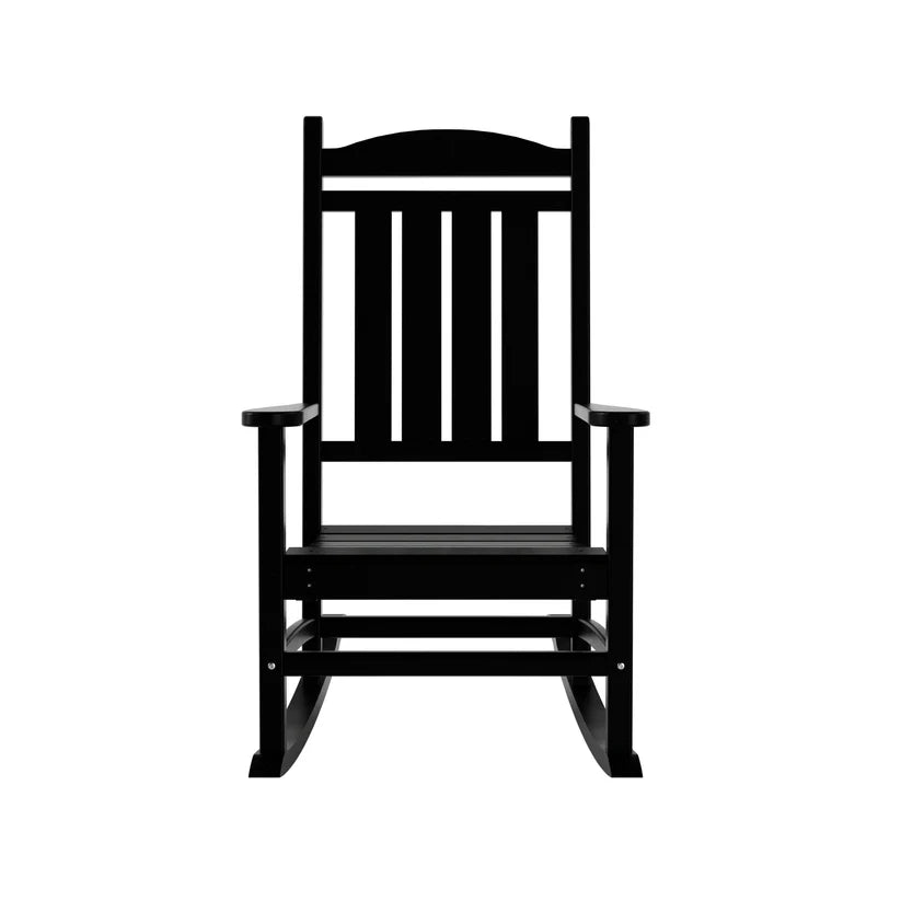 Tuscany All-Weather Outdoor Classic Porch Rocking Chair Black Seahawk Designs Patio Rocking Chairs