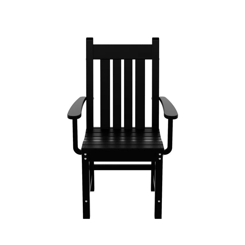 Tuscany All-Weather Outdoor Patio Dining Arm Chair Black Seahawk Designs Patio Dining Chairs
