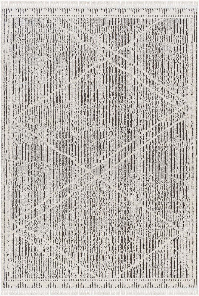 Berlin Machine Woven Rug — Dark Brown/Ivory