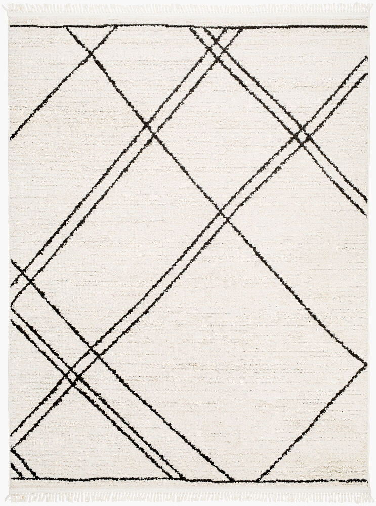 Berlin Machine Woven Rug — Dark Brown/Ivory