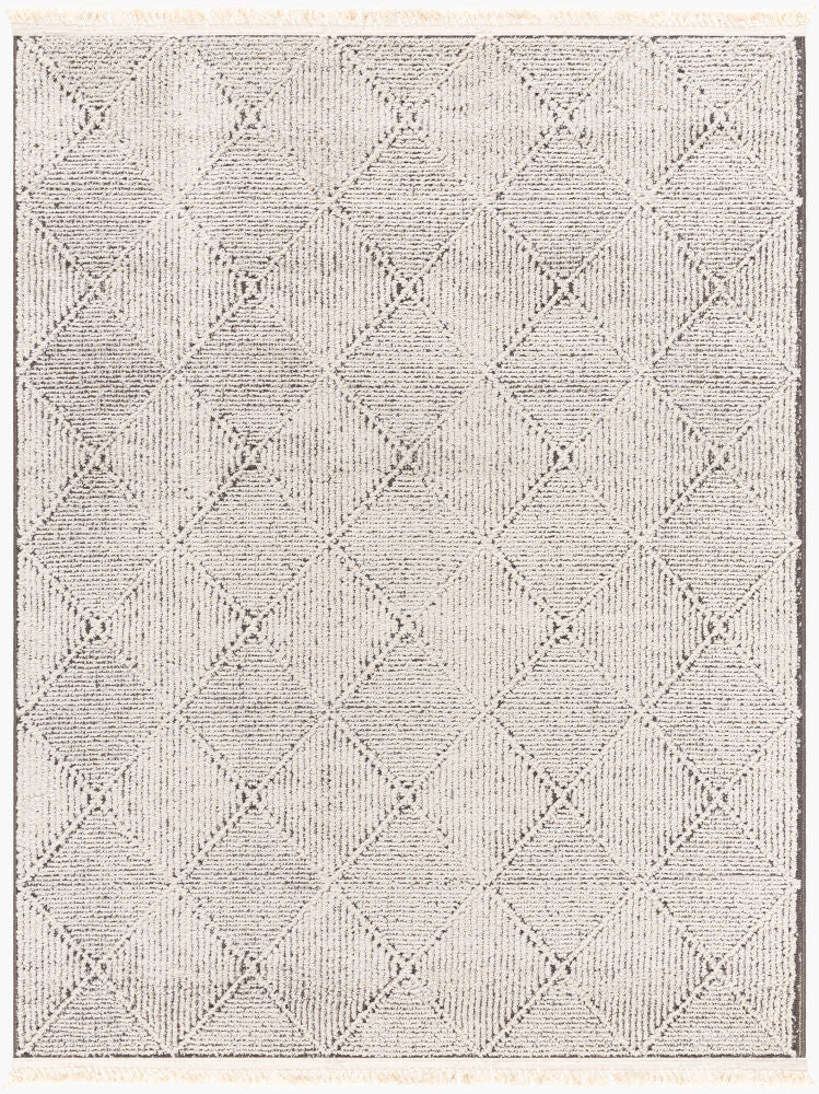 Berlin Machine Woven Rug — Black/Ivory