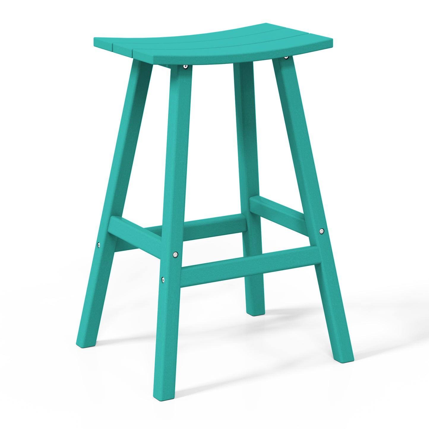 Stockholm All-Weather Outdoor Saddle Bar Stool (29" Height) Turquise Seahawk Designs Patio Bar & Counter Stools