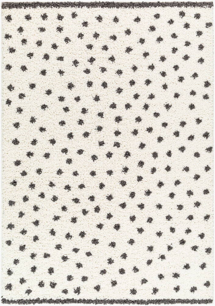 Birmingham Machine Woven Rug — Black/Ivory