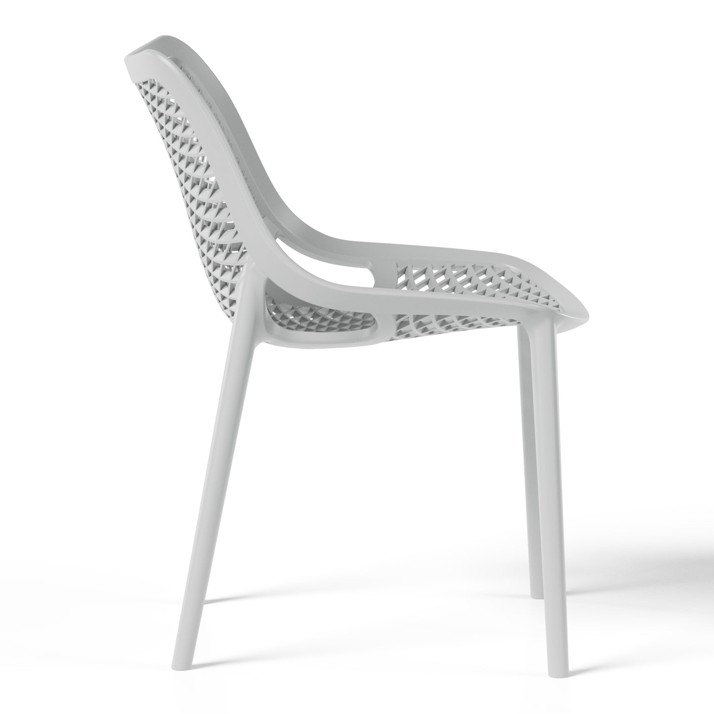 Polyform Stacking Dining Side Chair (Set of 2) Gray Seahawk Designs Patio Dining Chairs