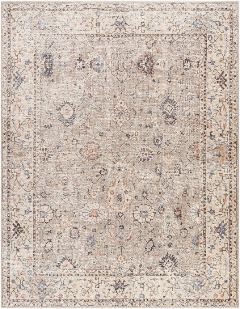 Davina Machine Woven Rug — Brown/Denim