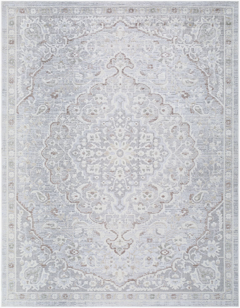 Carmela Machine Woven Rug — Beige/Dusty Sage