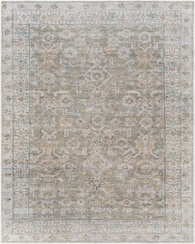 Darling Machine Woven Rug — Beige/Burnt Orange
