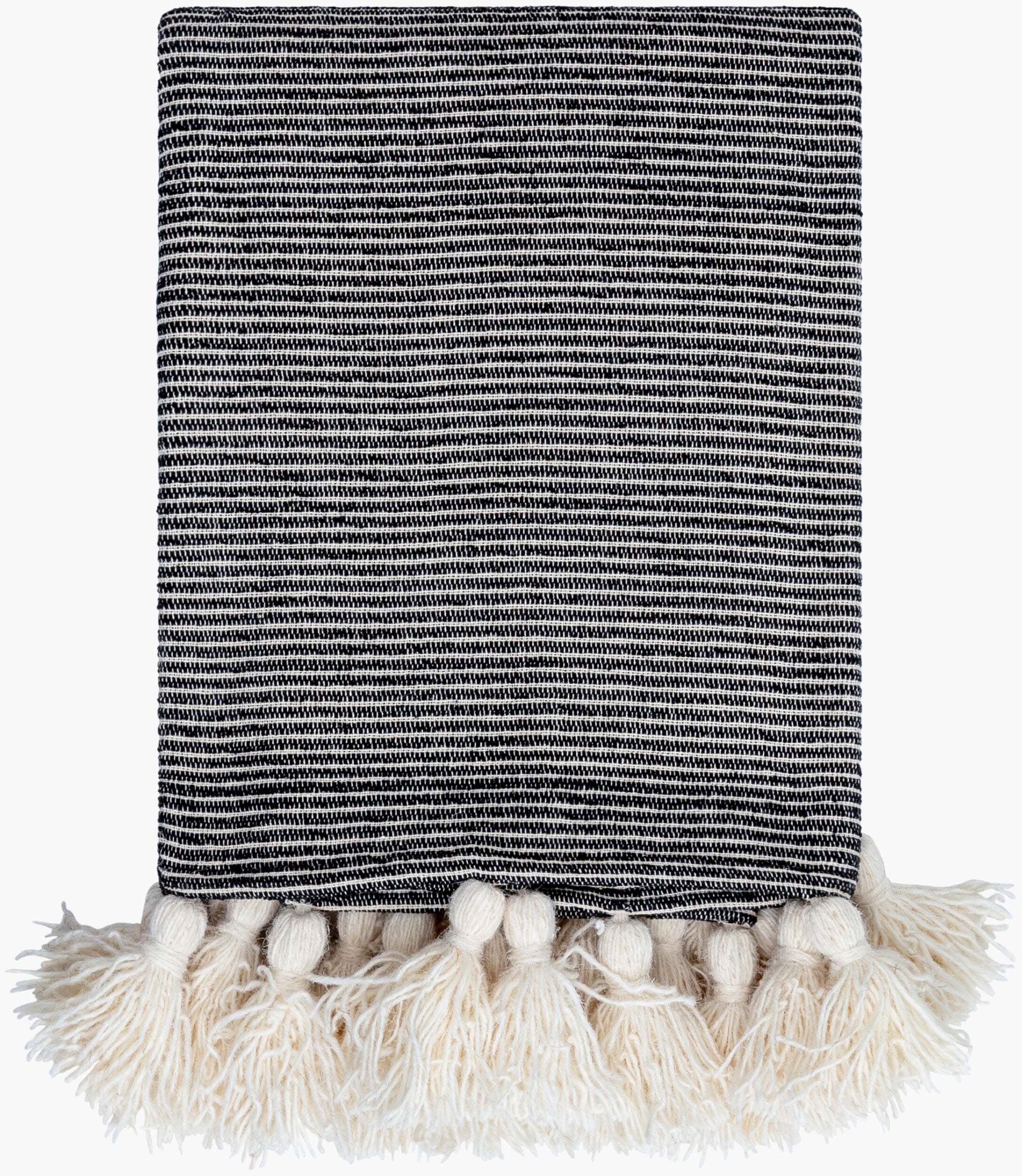 Kapri Throw — Black/Light Beige